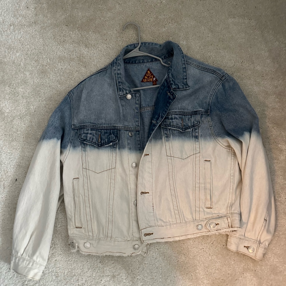 signature 8 ombré denim jacket size m
